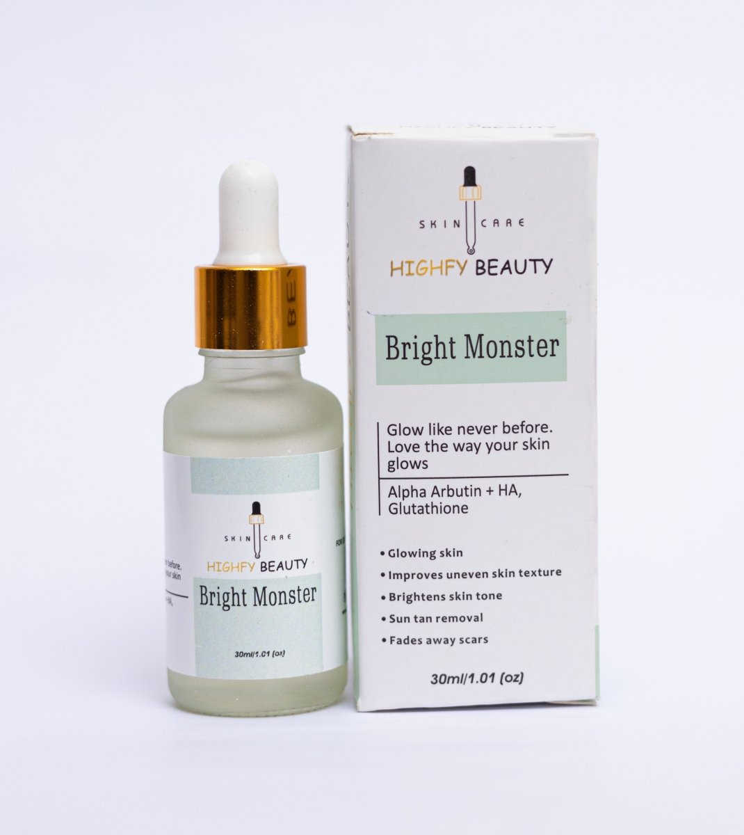 Bright Monster Serum - Alpha Arbutin 2% + HA 2% + Glutathione - Highfy Beauty