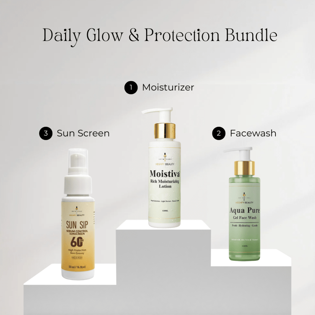 Daily Glow & Protection Bundle - Highfy Beauty