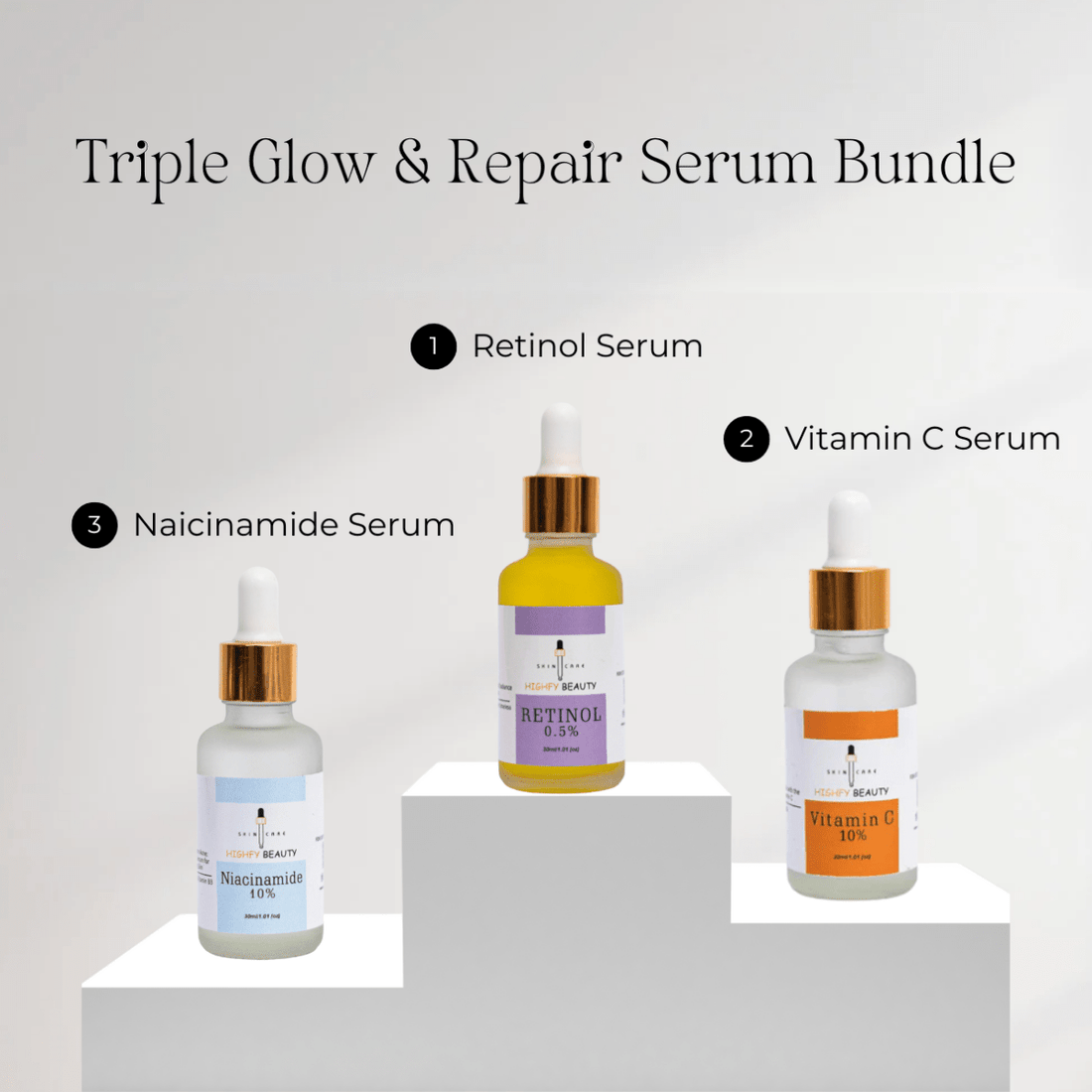 Triple Glow & Repair Serum Bundle - Highfy Beauty